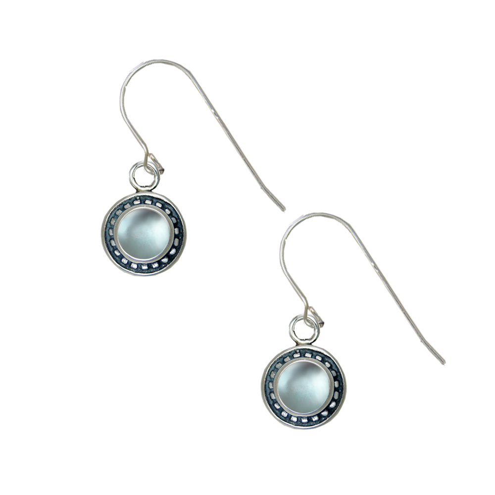 Sterling Silver Petite Blue Topaz Gemstone Drop Dangle Earrings